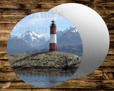 Les Eclaireurs Lighthouse     Round metal  Sign for Wreaths, dollhouse, crafts