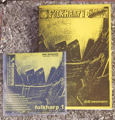 FOLKHARP 1 Lerhb. f. Mundharmonika-Anfänger MIT/OHNE NOTEN v. DIDI NEUMANN m. CD - Bild 1 von 4