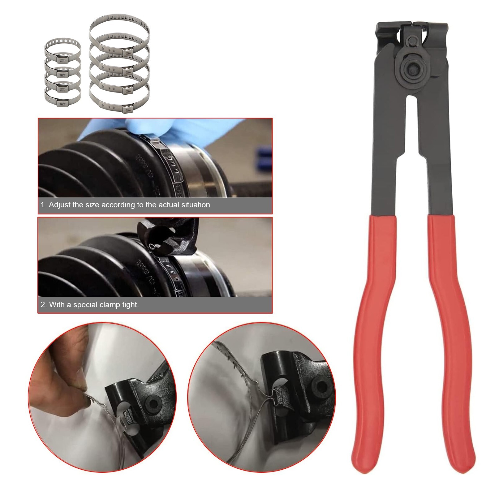 cv joint boot clamp pliers kit, Car Banding Tools Kit Ear Boot Tie Pliers