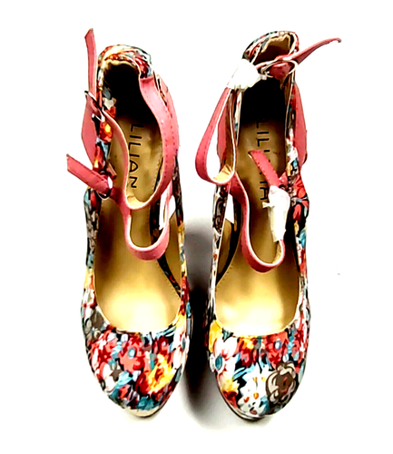 floral platform shoes