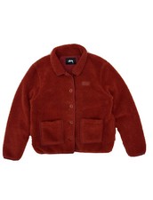Stüssy Sherpa Fleece Pile Trucker Jacket Orange Small