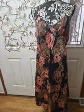 SIZE M GO SOFTLY Multi-Colored Long Chemise INVPV1593