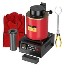 3KG Gold Melting Furnace Electric Metal Copper Scrap Smelter Crucible Ingot Mold