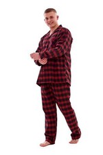 Mens Brushed Cotton Pyjama Sets Yarn Dyed Check Regular Big Size Loungewear