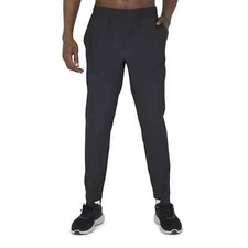 Layer 8 Men's Slim Fit Woven Performance Track Pants Small Black