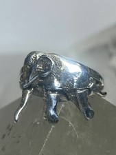 Elephant ring moving legs tail band sterling silver women girl