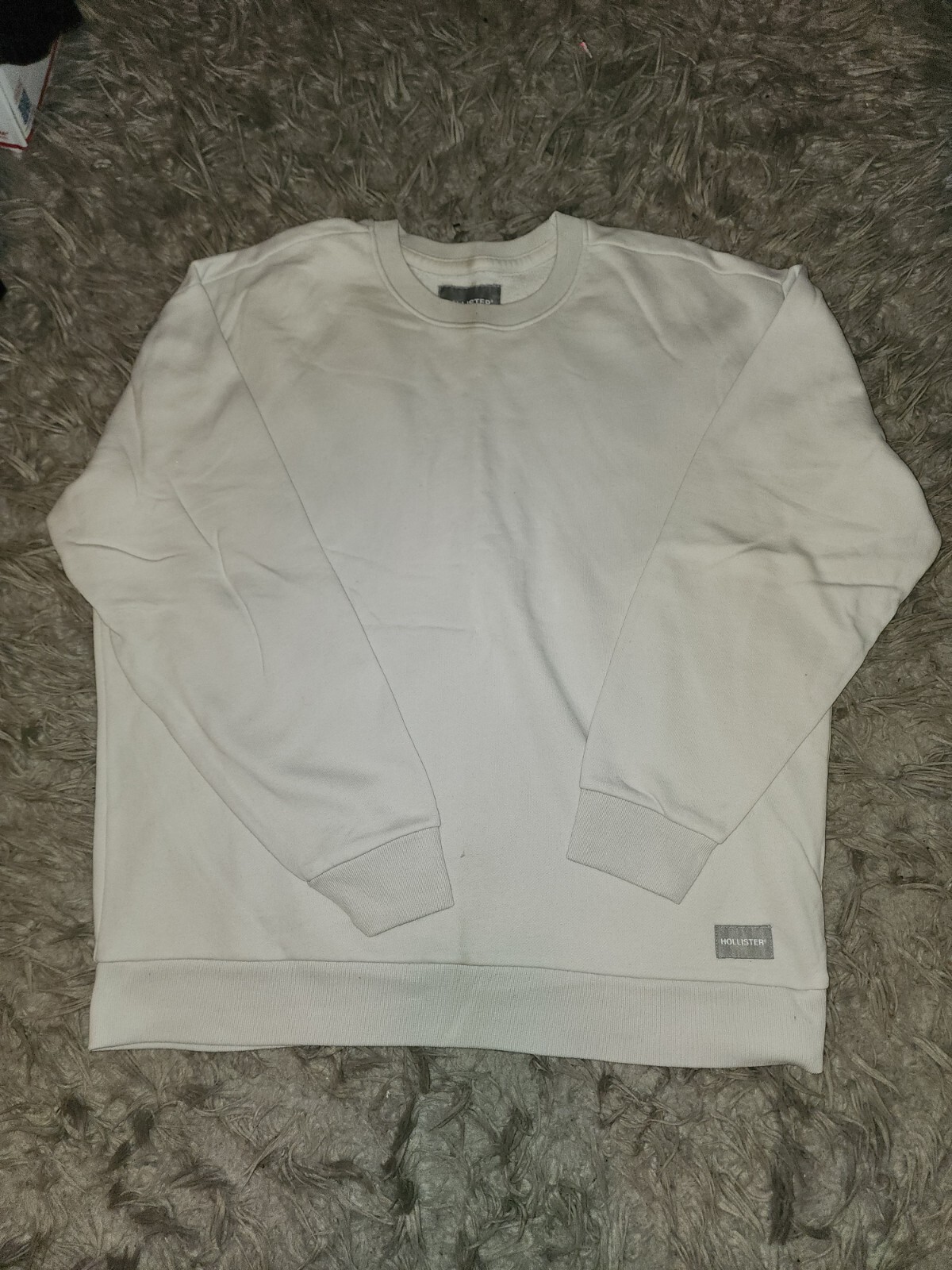 Hollister Mens Crewneck Size XL Light Gray