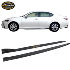 Fits 13-20 Lexus GS F Sport Side Skirts Extension Lip Matte Black 2PC - PP