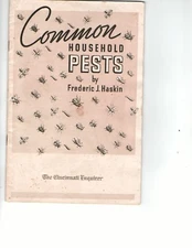 1939 Common Household Pests Cincinnati Enquirer Ohio Frederic Haskin  Pamphlet 
