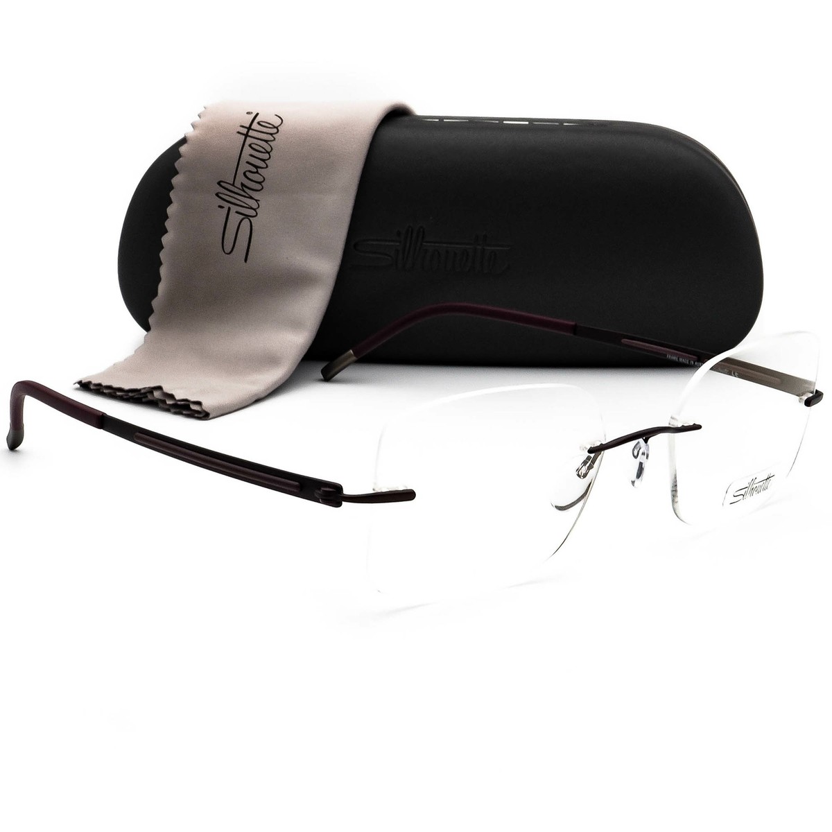 Silhouette Eyeglasses 4368 40 6059 5263 Titan Aubergine Rimless 51