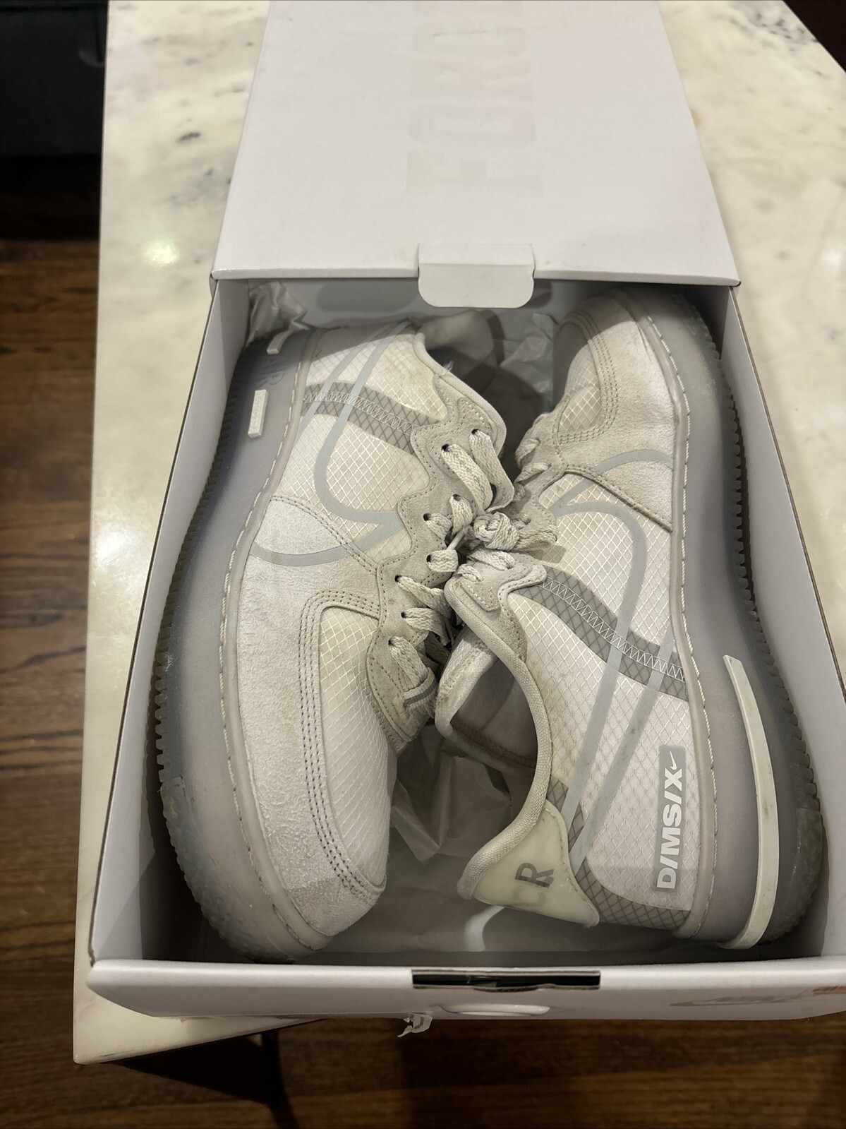 Size 10.5 - Nike Air Force 1 React QS White Ice