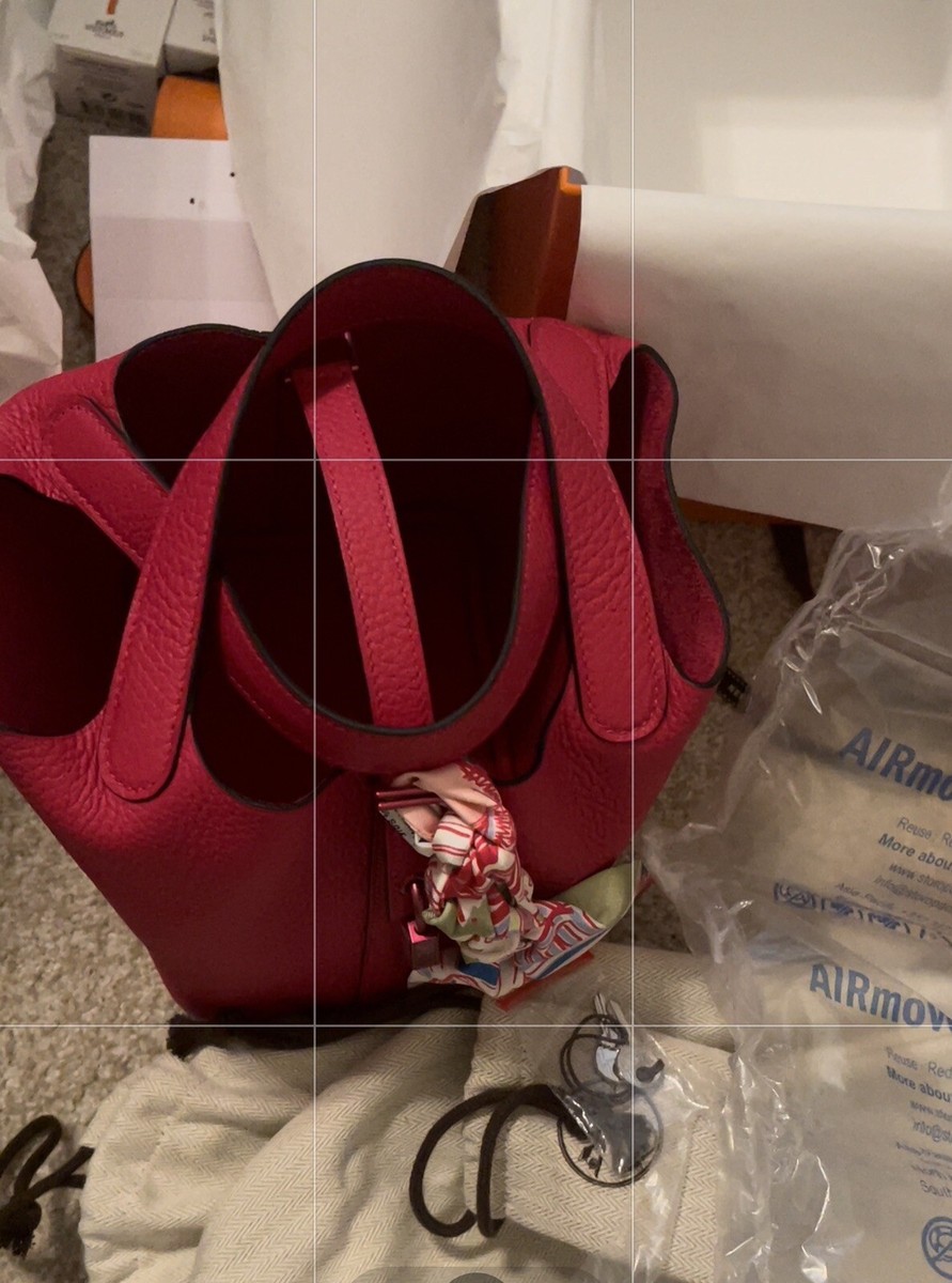 NEW Hermes Monochrome Picotin 18 Rose Mexico Clemence Pink