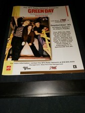 Green Day Warning Rare Original Radio Special Promo Poster Ad Framed!