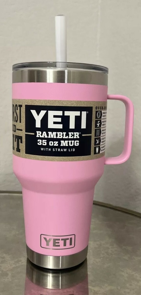 YETI 35 oz RAMBLER MUG Power Pink*YOUR CHOICE Straw OR YETI 35 oz RAMBLER MUG Power Pink*YOUR CHOICE Straw OR