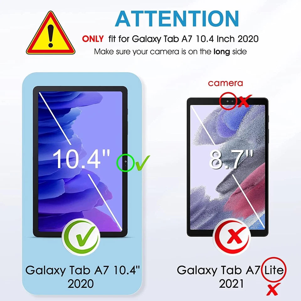 3-Pack Tempered Glass Screen Protector for Samsung Galaxy Tab A7 10.4" 2020 T500 - Image 2 of 4