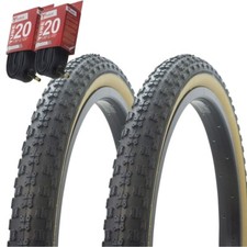 1PAIR PRO Bicycle Bike Tires  Tubes 20" x 2.125" BLACK/GUM BMX COMP3