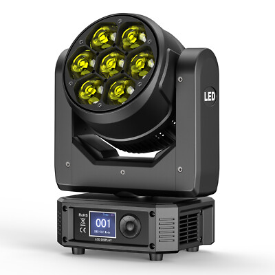 7x50W Bee Eye Led Moving Head Light RGBW Stage Lighting Dj Wash Zoom Lamp DMX