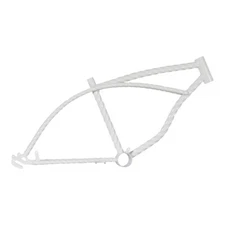 New 20" Twisted Bicycle Frame Lowrider Cruiser Bikes WHITE