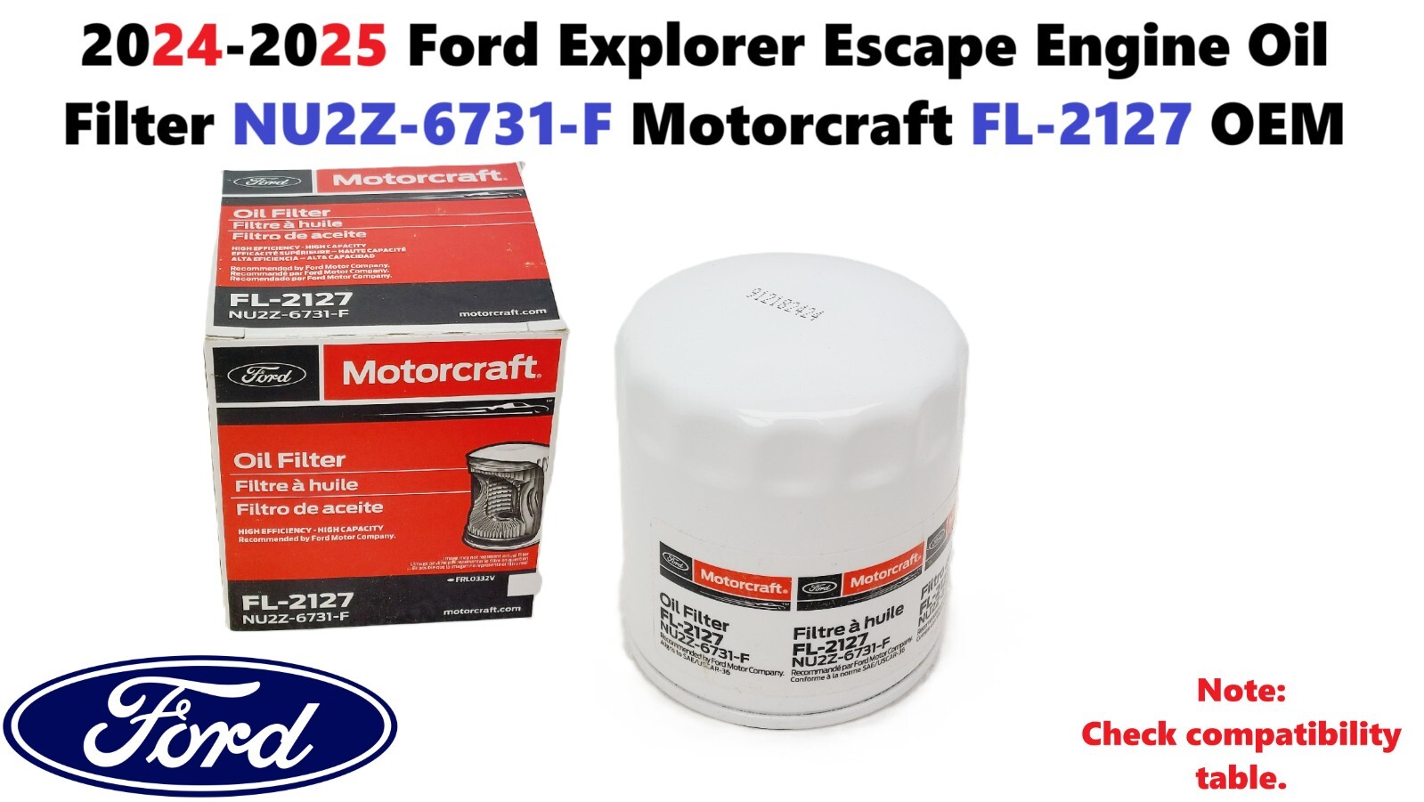 Filter Nu2z-6731-f Motorcraft Fl-2127