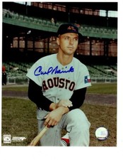 Carl Warwick Signed Photo 8x10 Autographed Houston Colt 45's 49317
