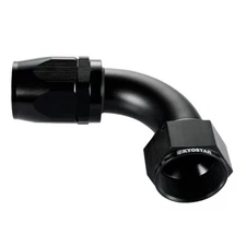 AN20 20AN 90 Degree Swivel Oil Fuel Line Hose End Fitting Adaptor Black Aluminum