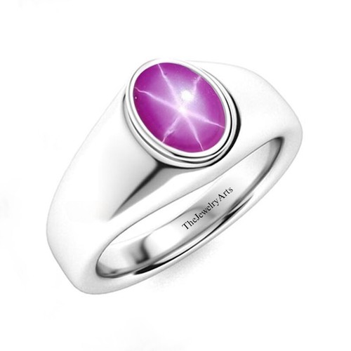 Star Ruby Ring, Engagement Ring, 925 Sterling Silver, Dainty Ring - Picture 2 of 4