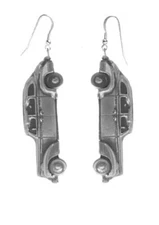 refA7 US Packard 160 limousin classic car 925 hook drop sterling silver earrings