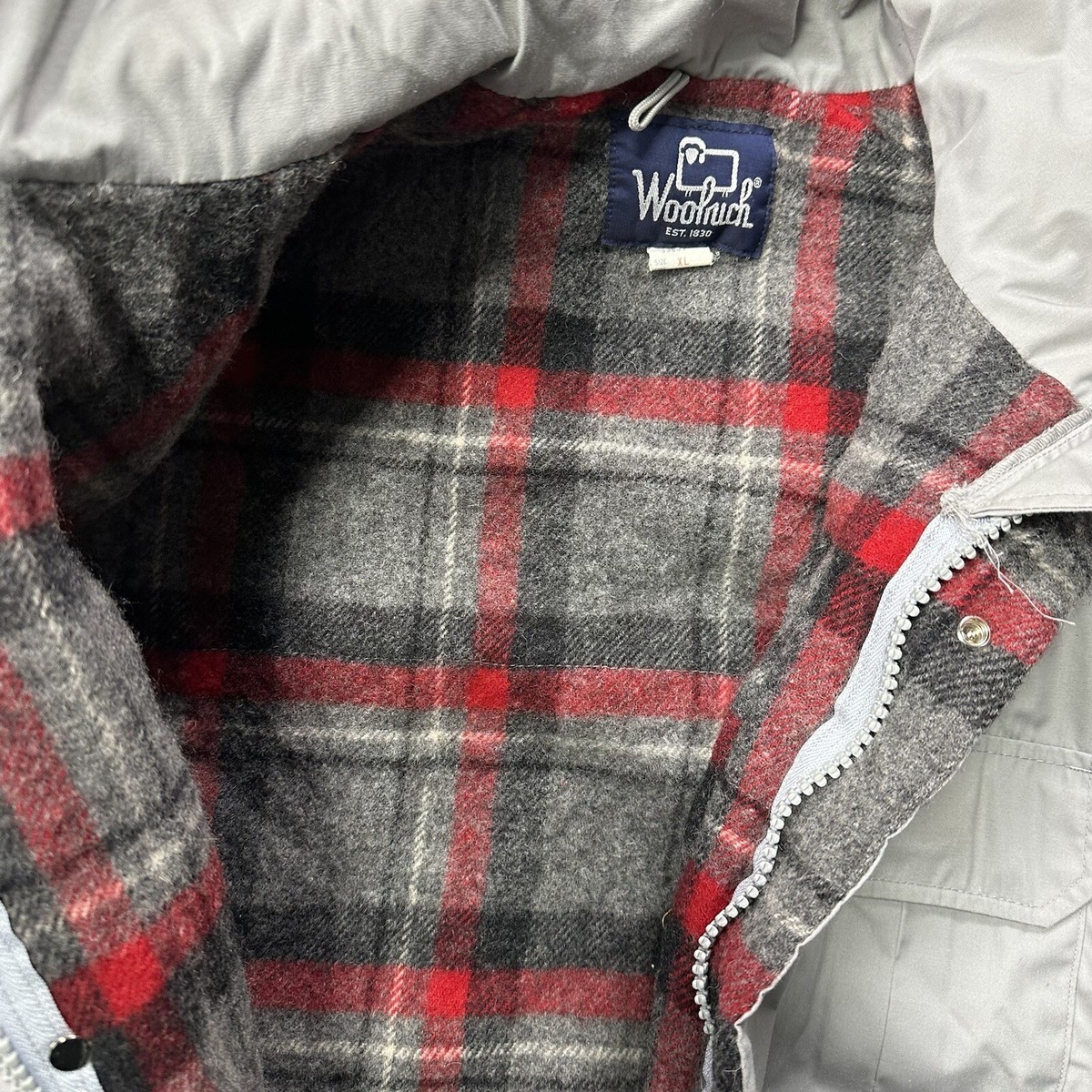 ジャケット・アウター 90s wool rich outdoorwear 64cloth Vintage Woolrich Jacket Mens Medium Orange Insulated Snap