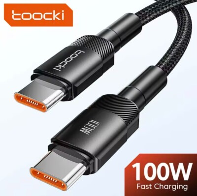 Schnell Ladekabel USB-C auf USB-C 5A 100W Type C Datenkabel Samsung Xiaomi Apple