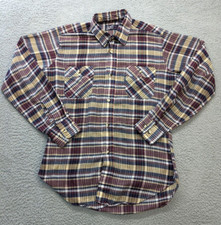 VTG 70s Levi's Plaid Western Shirt Adult Medium Tapered Fit Lightweight