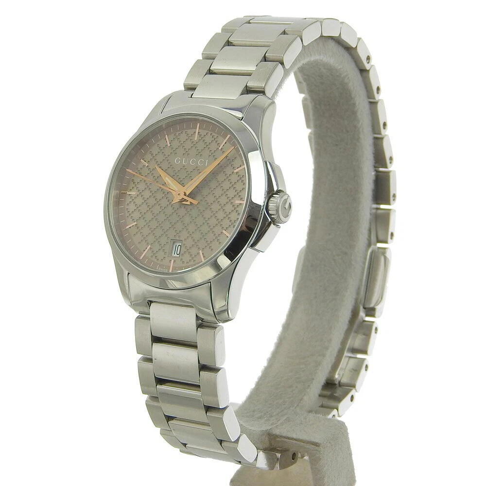 GUCCI G Timeless Date Ladies Quartz Battery Watch 126 5 YA126594