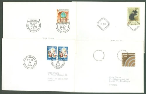 Finland Z12 FDC 1975 Art Painting H Schjerfbeck - Christmas (4 pcs)