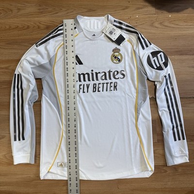 Adidas Real Madrid 25/26 Long Sleeve Home Authentic Jersey - Size