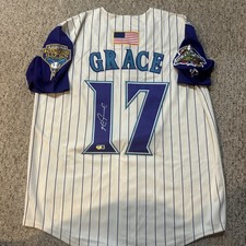 ARIZONA DIAMONDBACKS- MARK GRACE SIGNED AUTOGRAPH JERSEY BECKETT 01 WORLD SERIES