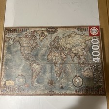 4000 Piece Educa Jigsaw Puzzle The World Executive Political Map 14827 54"x38"