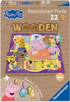 22 Teile Ravensburger Kinder Holz Puzzle Peppa Pig Freundschaftsparty 12004082