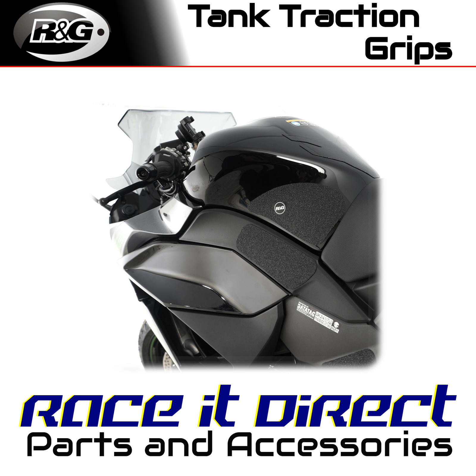 Tank Traction Grips for Kawasaki Ninja 1100SX 2025-2026 Clear R&G