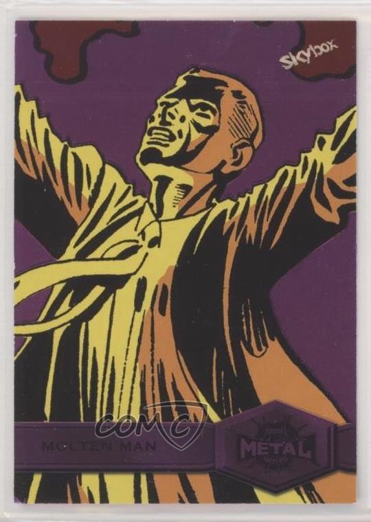 2022 Marvel Metal Universe Spider-Man Pink Light FX 64/75 Molten Man #154 0s8x