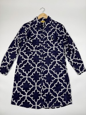 Roberta Roller Rabbit Tunic Dress Womens M Blue Long Sleeve Button Up Freymann