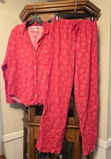 Victoria's Secret Pajamas Set Red Floral Cotton Modal Size Small