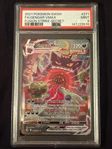 Pokemon TCG: Gengar VMAX 271/264 Alternate Art - Fusion Strike PSA 9