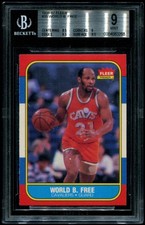1986-87 Fleer Basketball #35 World B. Free BGS 9 MINT Cleveland Cavaliers