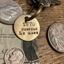 1970 Pontiac Le Mans Solid Brass Key Fob 70 1970 Pontiac Le Mans Solid Brass Key Fob 70