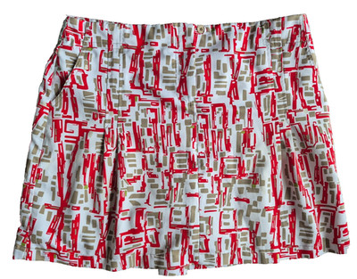 Vuarnet Skirt Women Plus 14 Geo Pattern Skort Athletic Golf Tennis Summer