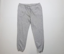 Vintage 80s 90s Streetwear Mens Large Blank Triblend Sweatpants Joggers Gray