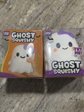 New RMS Crazy Fun GHOST SQUISHY Girl Bow SET OF 2 Viral Halloween Sensory Toy