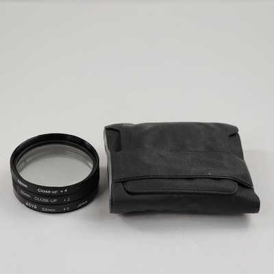 Vtg Hoya 52mm Close Up Camera Lens Set of 3 with Case +1, +2, +4 Made in Japan