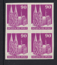 GERMANY 1951 SCOTT #657 MI. #96 90PF. IMPERF Block of four MNH/MH