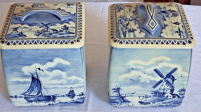 2 x Leere Blechdose, Metalldose, Eden Keksdose, Teegebäckdosen 15 x 12 x 12 cm