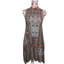 Anthropologie Maeve Sleeveless Printed Dress Size XS Boho Floral Western